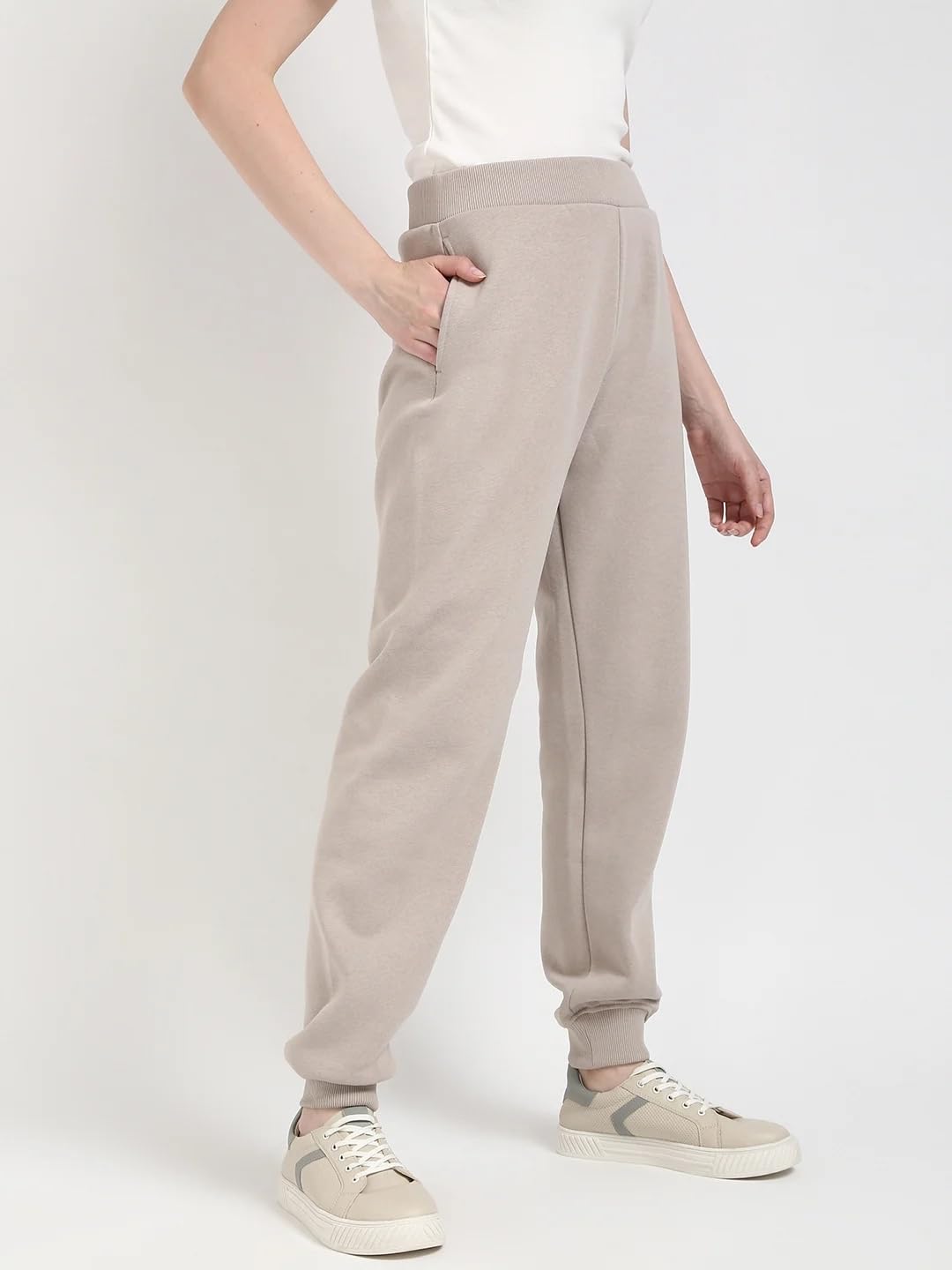 Calvin Klein Damen Jogginghose Raised Embroidery Ck Jog Pant Regular Fit, Grau (Atmosphere), M – Ansicht 5