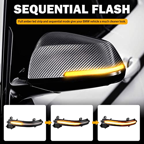 Led Dynamic Sequential Turn Signals Mirror Lights For Bmw F30 F32 F36 F22 X1 I3 Bmw 1/2/3/4 Series Smoked Sequential Side Marker Turn Signal Light Lamp Blinkers Accessories 63137280771 63137280772 #TOP1