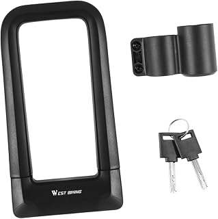 Garneck 1 Set Bicycle Lock Heavy Duty Bike Lock U- Shape Lock Bike Anti- Lock MTB Lock Bike Anti- Lock High Security Bike Lock Security Lock Alloy Black Power Locks Silicone Jacket
