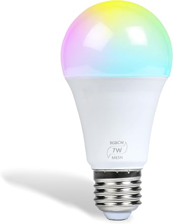 Flux FluxSmart - Bluetooth Light Bulb, Smart LED Bulb, Dimmable Smart Bulb, Smartphone-Controlled Hue Bulb with 16 Million Color Options, Compatible with iOS and Android Devices, 7W, A19, E26 Base