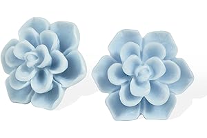 Blue Floral Stud Earrings