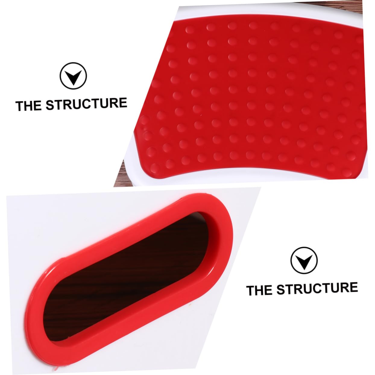 PRETYZOOM Sgabello per Bambini in Pp Rosso, Antiscivolo e Resistente Agli Urti, Leggero e Portatile, per Bagno e Casa