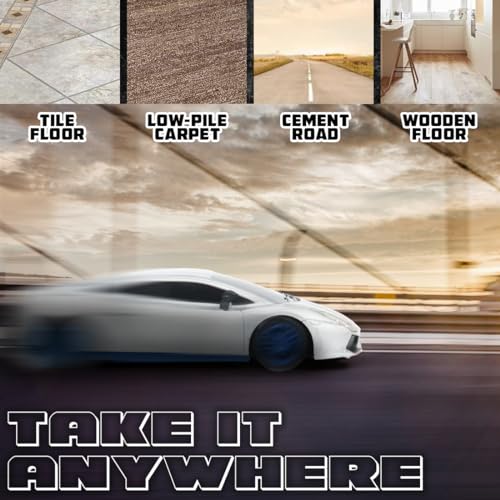 Image of Wembley Remote Control Car High Speed Mini 1:24 Scale Type-C USB Rechargeable Racing RC Cars for Kids Silver Blue