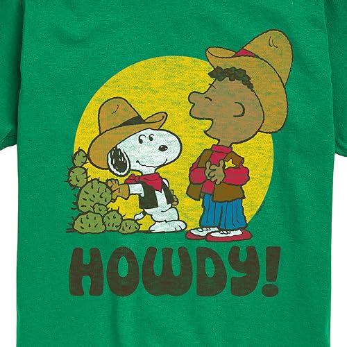 HYBRID APPAREL - Peanuts - Franklin and Snoopy Howdy - Toddler & Youth Short Sleeve Graphic T-Shirt3