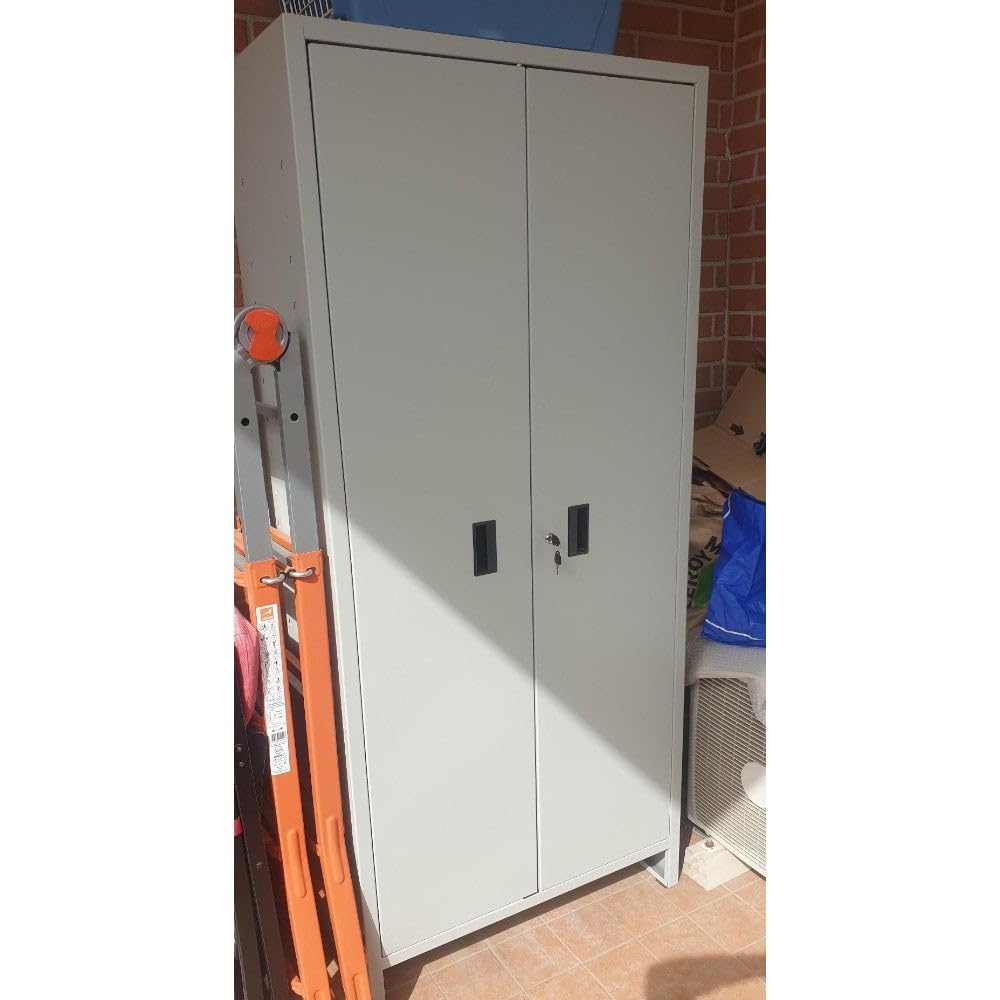 Armadio portascope da Interno in Metallo con Serratura - 60x40xH180 cm