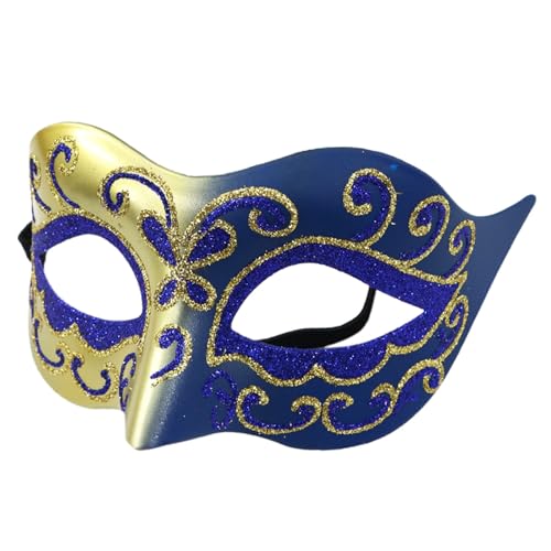 ベネチアンマスク スパンコールマスク 仮装 変装 仮面舞踏会用マスク クリスマス コスプレ ハロウィンマスク 男性用マルディグラ 女性用仮面舞踏会コスチューム パーティーアクセサリー 小さな美しい目 ゴールドダスト塗装 ハーフフェイス 高級プロムパーティー