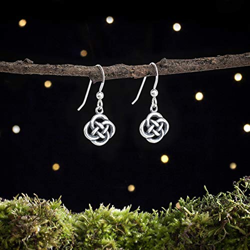 Sterling Silver Tiny Celtic Love Knot Earrings - Small, Lightweight - Handmade, Solid .925 #TOP1