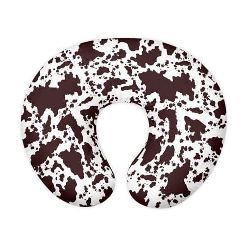 GOSTONG Polyester Nursing Pillow Cover Polyester Fabric Lightweight U-Shaped Feeding Pillow Covers Soft Nursing Pillow Case Hidden Zipper Design with Cowhide Pattern