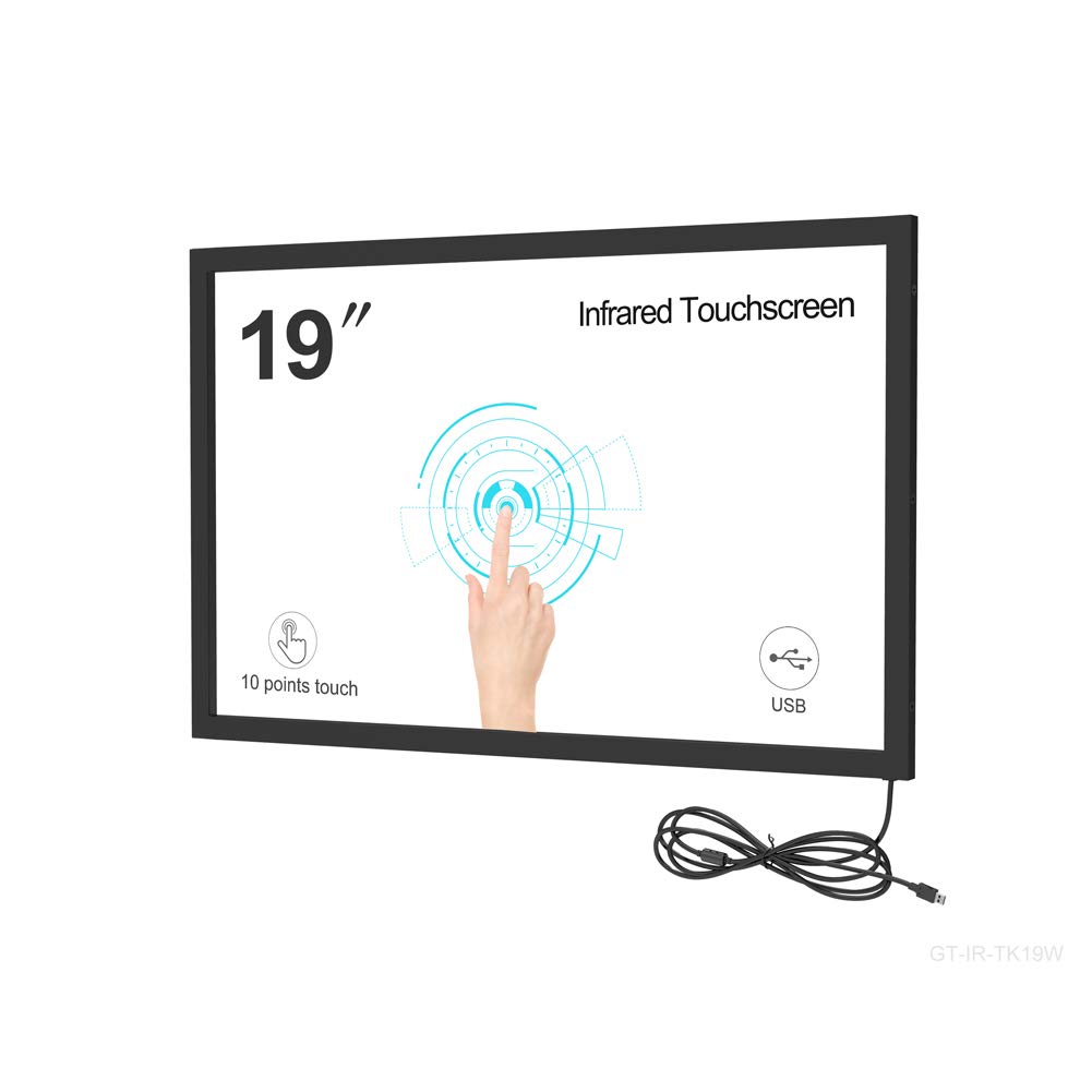 GreenTouch 19 inch Multi-Touch Infrared Touch Overlay, IR Touch Screen Panel, Infrared Touch Frame USB Free Driver HID Compatible with Ratio 16:10…