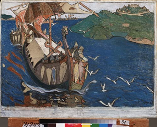Tableau sur toile Nicholas Roerich décoration murale salon 60x90cm