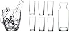 Pasabahce Paşabahçe Raki Glass and 9 Pieces Raki Glass and Ice Bucket Set