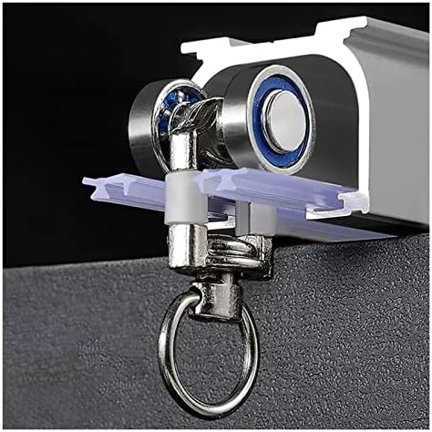 Wall Mount Sliding Curtain Track System, 5ft to 40ft Adjustable Rail for Room Divider, Patio, Bay Window & Camper - White Color, Perfect for Home Decor