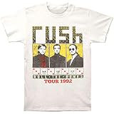 Rush Men's Roll The Bones 1992 Tour Slim Fit T-Shirt White 3X-Large | Officially Licensed Merchandise