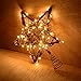 kingleder Star Christmas Tree Topper with 50 LEDs Remote Warm White Light String for Xmas Treetop Decorations