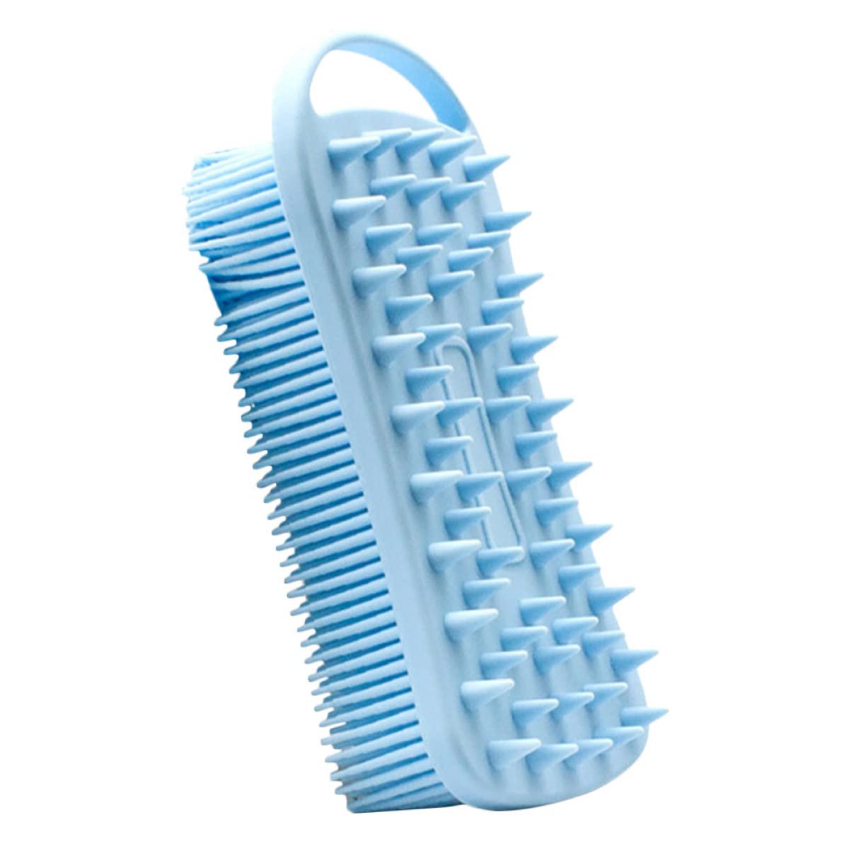FRCOLOR 5pezzi Spazzola Da Bagno Silicone Per Massaggio e Pulizia Strumento Esfoliante Con Gancio Appeso Per Uso Domestico e Del Corpo