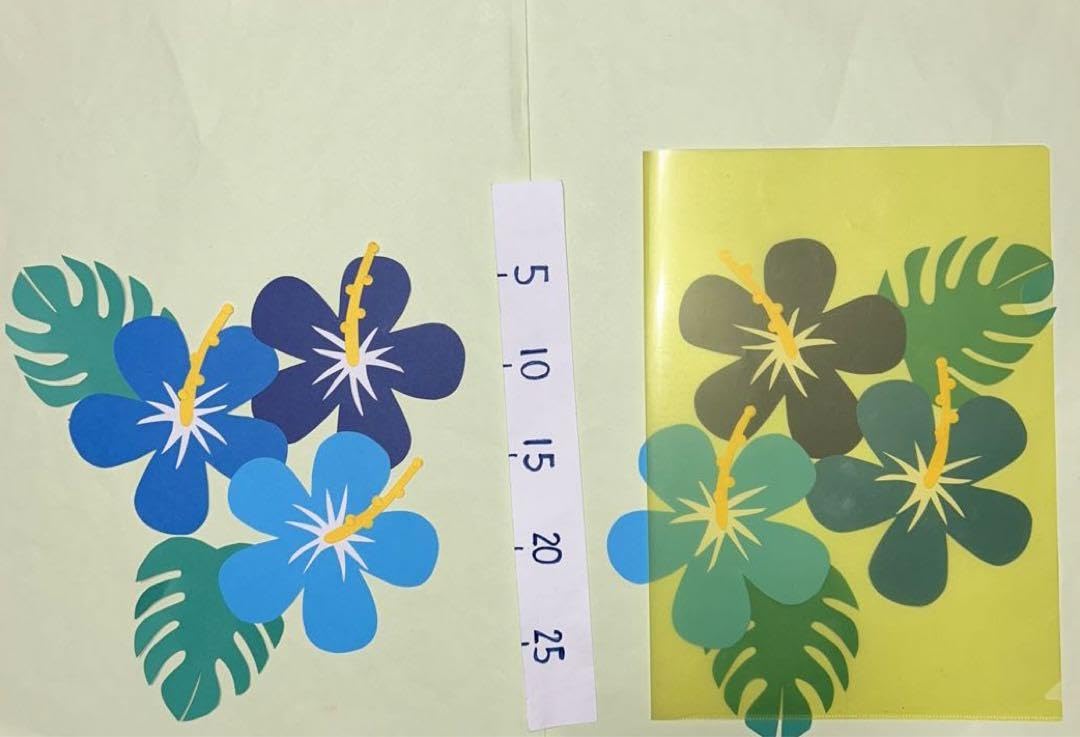 ハイビスカス壁面飾り／青系／夏壁面／壁面飾り Amazon.co.jp: ハイビスカス壁面飾り／青系／夏壁面／壁面飾り