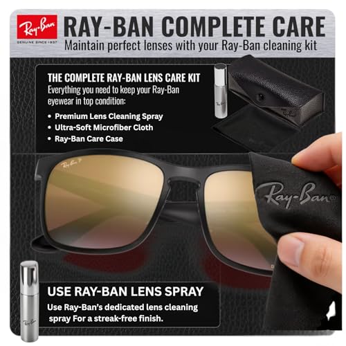 Image of Ray-Ban RB4264 CHROMANCE POLARIZED Square Shape Sunglasses for Men with Official Eyewear Kit