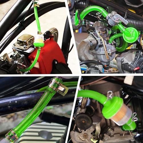 Image of Dirt Bike Gas Fuel Line Hose Fuel Filter for 50cc 110cc 125cc TaoTao Coolster Apollo GY6 Motorcycle Pit Bike Motocross Pocket Bike Chinese Atv Four Wheeler Moped Scooter Quad Go Kart Parts Green