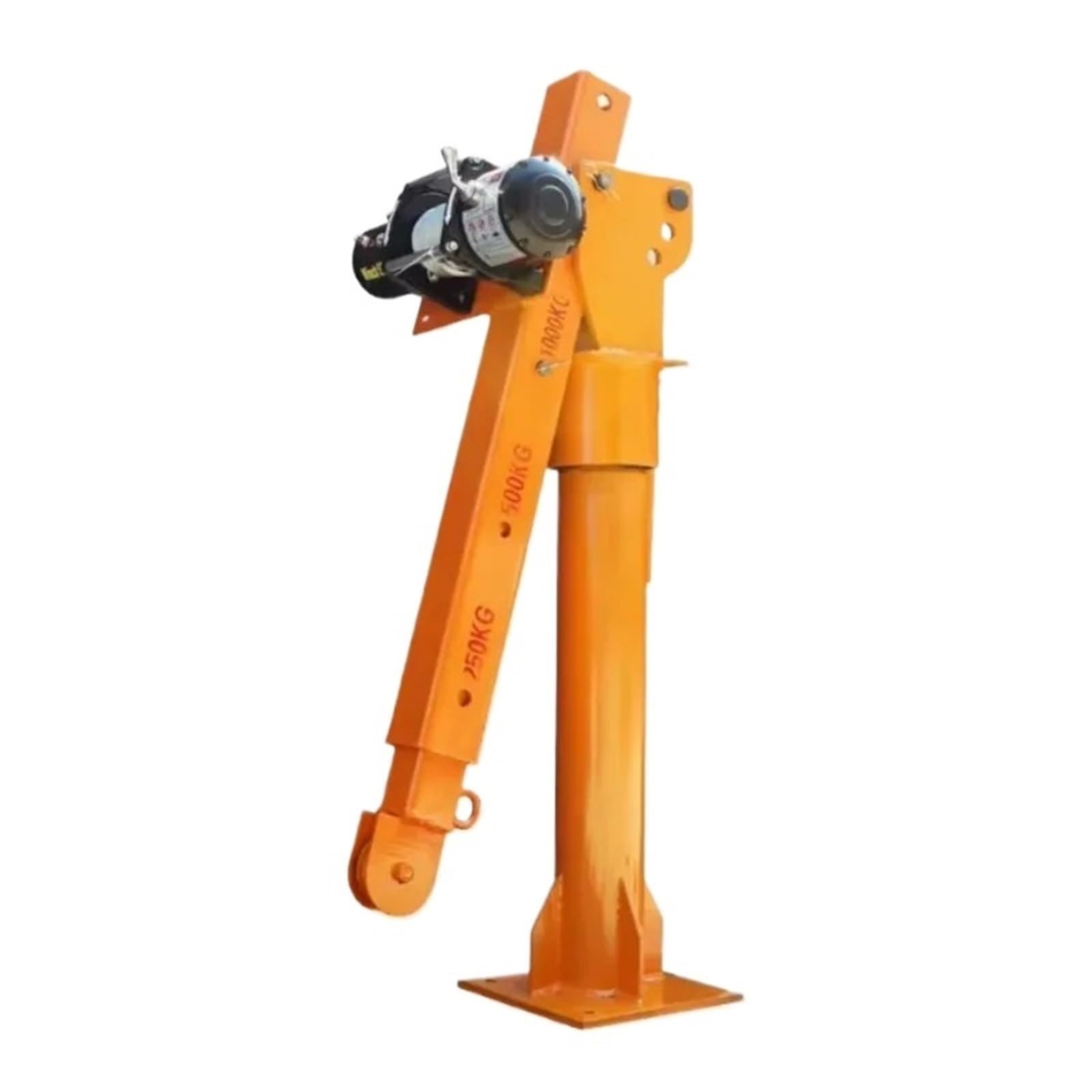 Electric Winch 500kg 1000kg Portable Pickup Truck Lift Crane Mounted Crane Mini Truck Mounted Mobile Crane Chain Ratchet(24v 500kg)