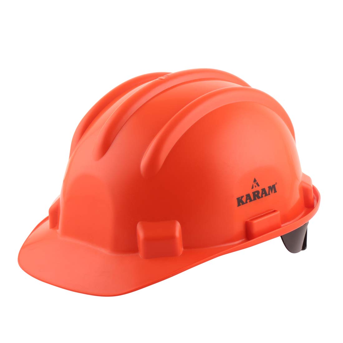 KARAM ISI Certified Industrial Safety Helmet with Plastic Cradle & Rachet Type Adjustment |Safety Helmet for Industrial|Safety Helmet for Men Industrial (PN521)(Orange)(Pack of 2)