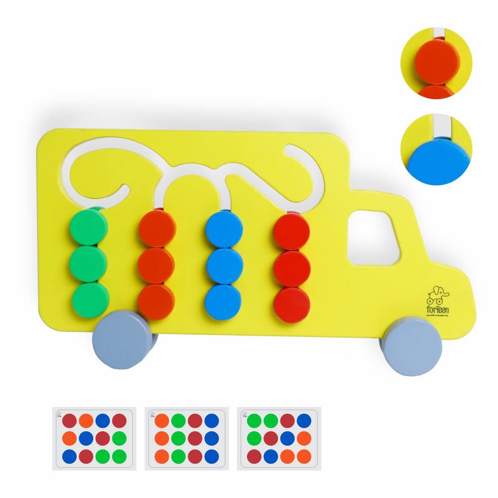 Wooden Maze Bus | Maze Puzzle for Toddlers | Preschool Game | Educational STEM Montessori Learning Toy