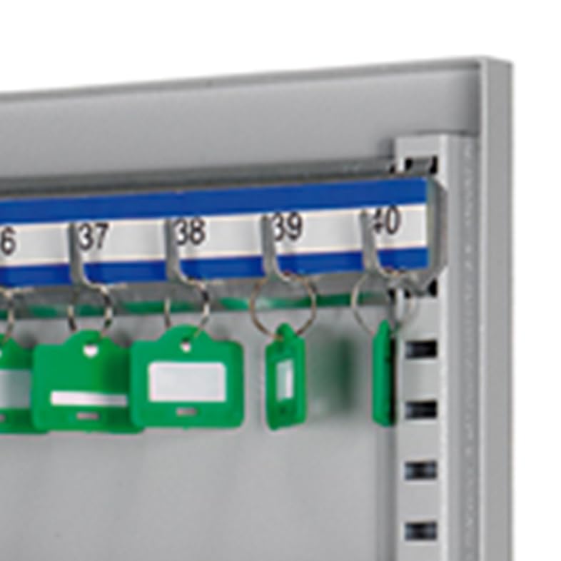 ARREGUI PL060 Key Safe for 60 Keys, Outdoor Key Safe, Wall Mounted Key Cabinet with Adjustable Hooks, Key Cabinet, 45 x 30 x 8 cm, Light Grey