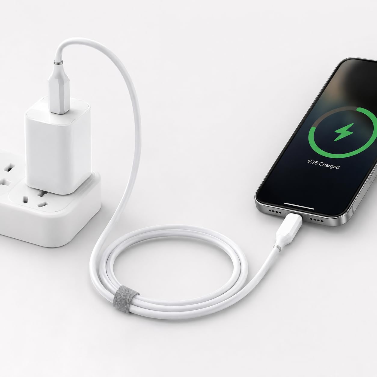 coverzone Type-C To Lightning Usb Kablo 1 Metre iPhone ile Uyumlu Şarj Data Kablosu Type-c Uçlu iPhone ile Uyumlu usb Kablo 1m