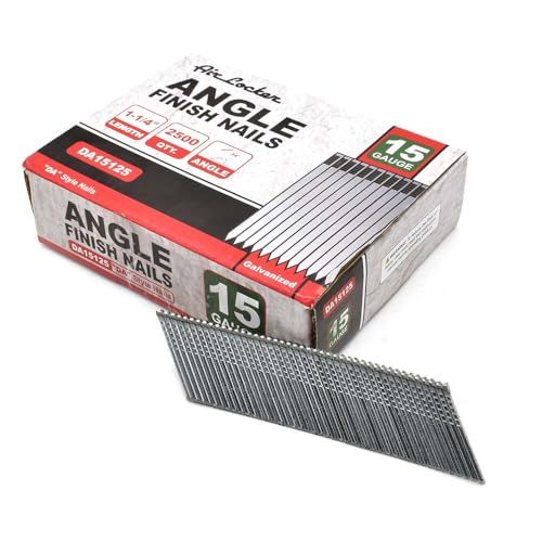 Air Locker DA15125 15 Gauge Angled Finish Nails - 1-1/4 Inch (2500 / Pack)