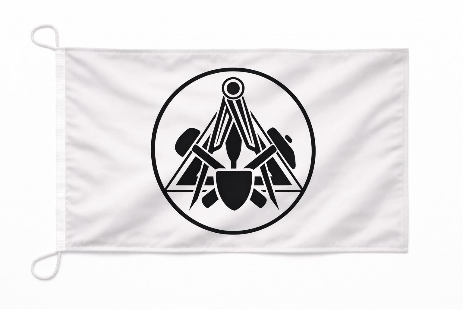 Drapeau de maçon haut de gamme symbole de force et de précision 90x60