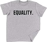 100% Baumwolle Equality Kinder Jungen Mädchen Unisex T-Shirt Grau