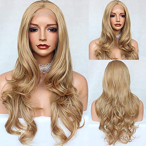 PlatinumHair natural body wave synthetic lace front wigs heavy density for black women20-26inch