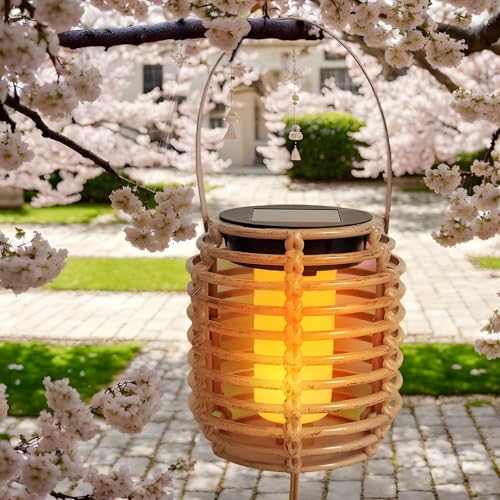 Luz solar para jardín y terraza: linternas exteriores decorativas e impermeables pack de 2 7