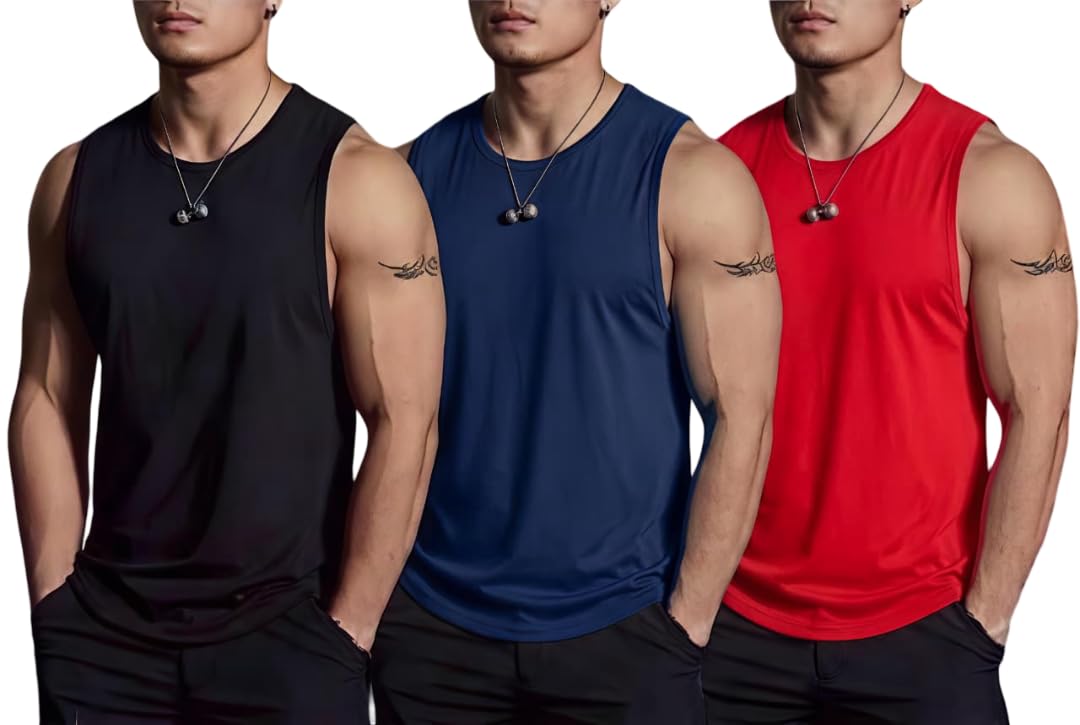 Vest for Men || Gym Sports Tshirt || Summer wear Regular T-Shirt for Men-picture-37