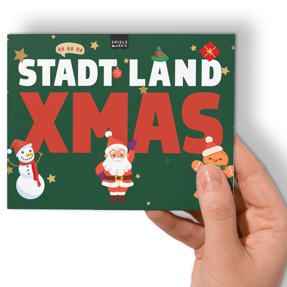 Stadt Land Fluss XMAS MINI Ratespiel für die Familie zu...