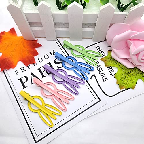 12 pinzas de cabello mate con diseño de conejo miniatura 6
