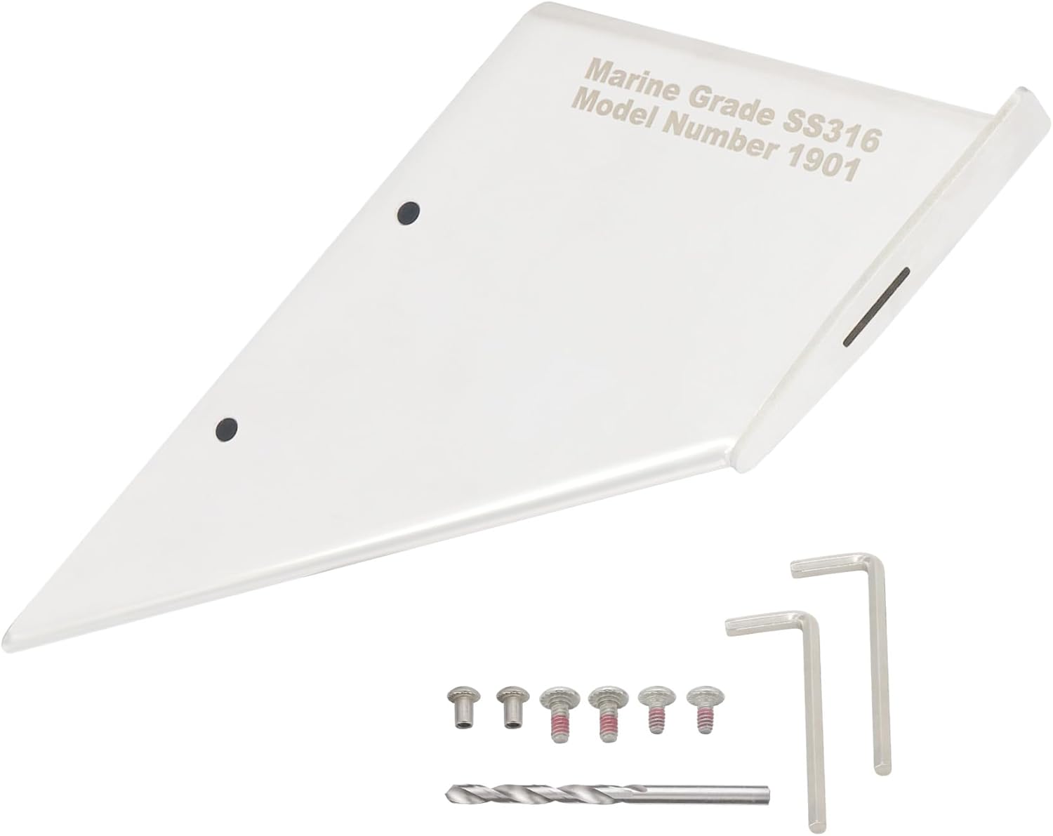 Skeg Guard 27031 for Mercury MerCruiser Alpha one 1 Generation 2 1991-Up Outdrive, Marine-Grade 316 Stainless Steel Polished Protector with Drain, Easy DIY Fit