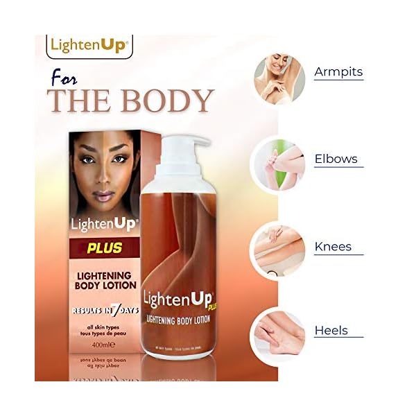 LightenUp-Skin-Lightening-Lotion-135-Fl-oz-400ml-Hyperpigmentation-Treatment-Fade-Dark-Spot-on-Body-Knees-Elbows-Hands-Underarms-with-Jamaican-Castor-Oil-and-Shea-Butter LightenUp, Skin Brightening Lotion - 13.5 Fl oz / 400ml - Moisturizing, Hydrating Body Lotion for Body, Knees, Elbows, Hands, Underarms, with Jamaican Castor Oil and Shea Butter
