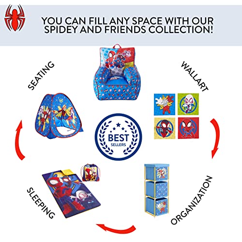 Image of Disney Jr. Spidey and His Amazing Friends Pop Up Storage and Laundry Hamper, 21 inch H x 13.5 inch W X 13.5 inch L