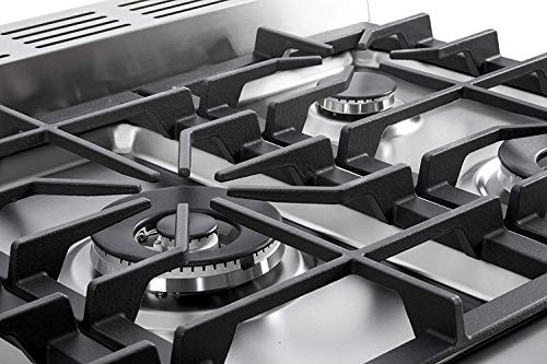 Verona Designer Series Vdfsgg365E 36 Inch All Gas 5.0 Cu.ft Range Oven 5 Sealed Brass Burners Cooktop Convection Matte Black #TOP1