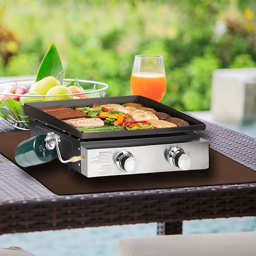 Coffee 15x18 Inch Heat Resistant Mat for Outdoor Grill Table & Blackstone Griddle BBQ, Air Fryer & Indoor Fireplace Protection (0.04 In Thickness) - Image 5