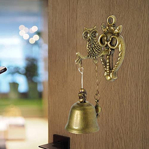 AMLESO Sino para Lojistas de Estilo Antigo Porta de Sino Antiquado Leve Decorativo Estilo Clássico C