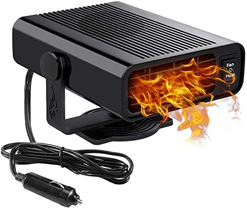 Car Heaters for Vehicle,12V 200W Portable Heater for Car,360° Rotatable Defroster for Car Windshield,2-in-1 Heating and Cooling Fan,Plug in Cigarette Lighter Heater