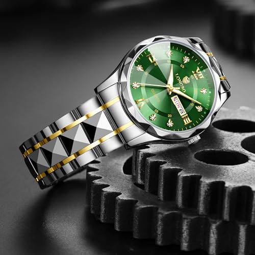 Image of LONGBO Zenith Diamond Analog Watch for Men Business Stainless Steel Watches Luxury Men's Wristwatch | Birthday Gift for Men | Gift for Husband | Gift for Brother