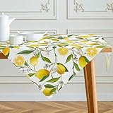 Occasions: Cette nappe au design estival citron convient non seulement à la décoration intérieure et extérieure à la maison, mais aussi aux occasions festives comme les jours fériés, les fêtes, les mariages et les réunions familiales. Idéale pour un usage quotidien, la restauration, les événements spéciaux ou comme idée cadeau