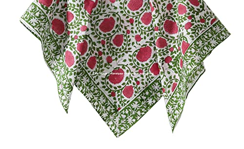 Image of Ravaiyaa - Attitude is everything Sanganer Hand Block Printed Scarves Pure Cotton Scarf Square Hijab Dupatta 40 inch X 40 inch Inch