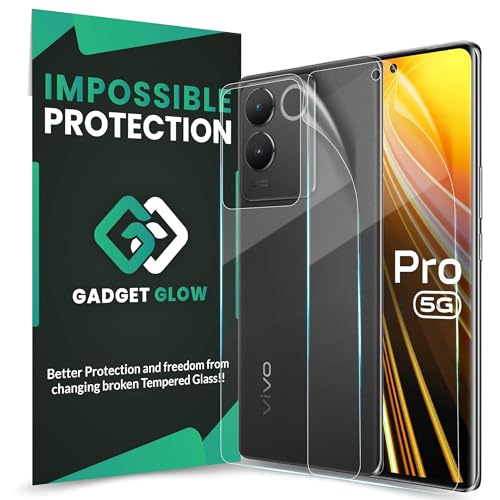 Image of Screen Protector for Vivo T2 Pro 5G (6.78 Inches) Edge to Edge Front and Back Guard with Installation Kit | Crystal Clear, Case Friendly Screen Coverage, Ultra Thin Unbreakable Membrane