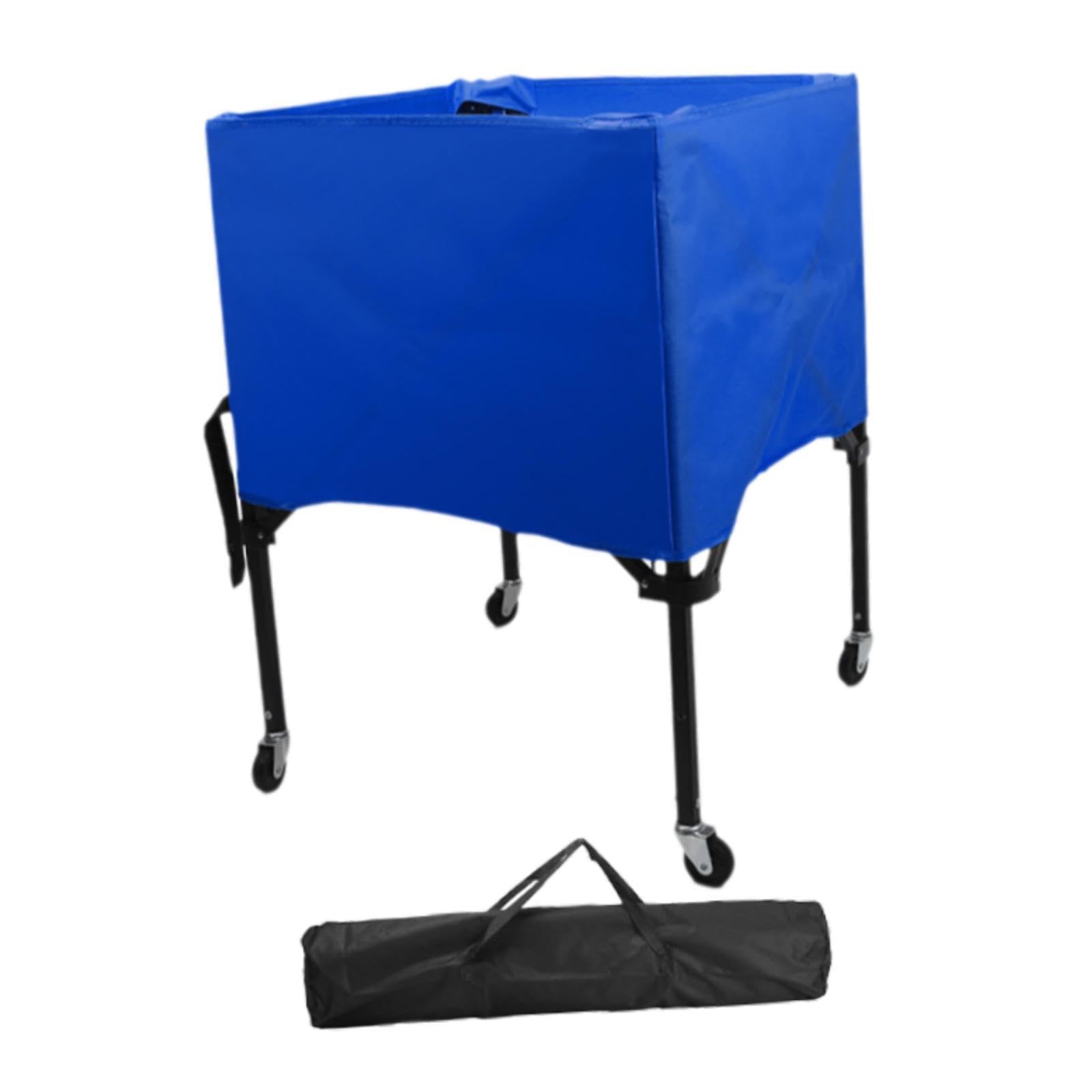 F Fityle Carrello per palloni Sportivi con rotelle con Borsa portaoggetti Comodo Contenitore per palloni Carrello da pallavolo con Ruote Pieghevole per