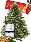 Menz künstlicher Weihnachtsbaum 1x Grün, 180 cm aus 70% PE - Premium Tannenbaum künstlich mit 850 Spitzen & 5 Jahren Garantie feuersicher & voller Optik für Wohnzimmer & Haus einfache Montage