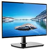 Universal Swivel TV Stand Base Table Top TV Stand Replacement for 27 32 37 39 40 43 49 50 55 inch LCD LED Plasma Flat Screens up to 88lbs, Height Adjustable Pedestal TV Mount with Tempered Glass Base