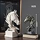 PIGPIGFLY Skulpturen,Deko Tier,Pferdekopf,Deko Wohnzimmer, Abstrakte Skulptur, Home Store Dekoration, Moderne Wohnzimmer Ornamente（13cm/Sandstein）